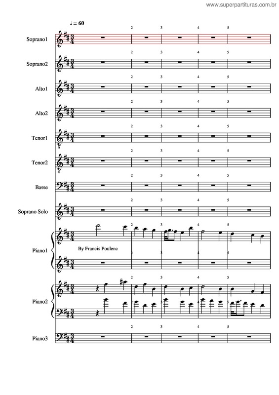 Partitura da música 03 Domine Deus Soprano1