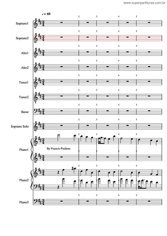 Partitura da música 03 Domine Deus Soprano2