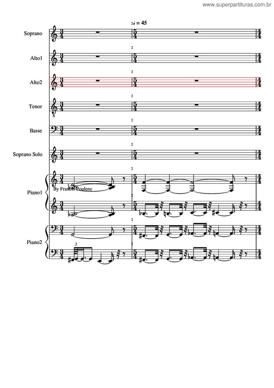 Partitura da música 05 Domine Deus Agnus Dei Altos2