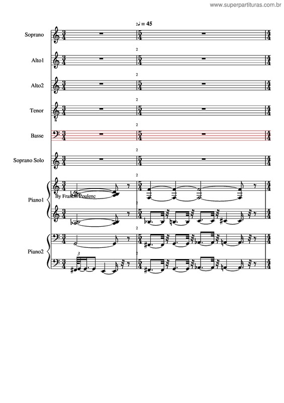 Partitura da música 05 Domine Deus Agnus Dei Basses