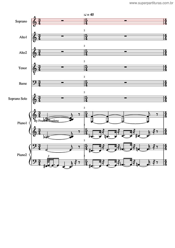 Partitura da música 05 Domine Deus Agnus Dei Sopranos