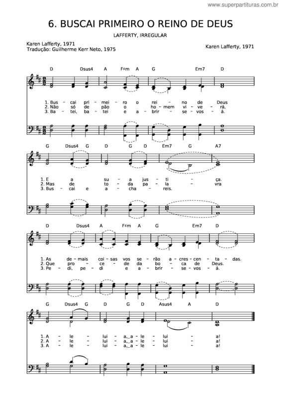 Partitura da música 06 Buscai Primeiro O Reino De Deus