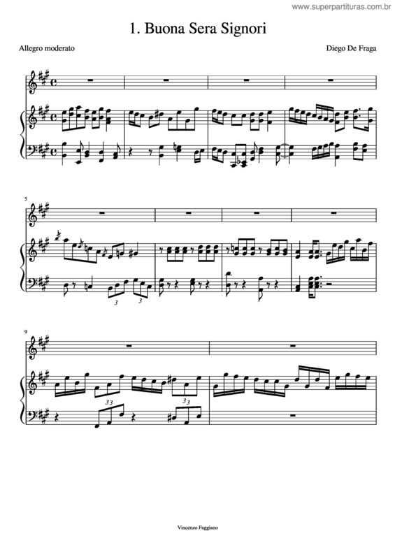 Partitura da música 1. Buona Sera Signori