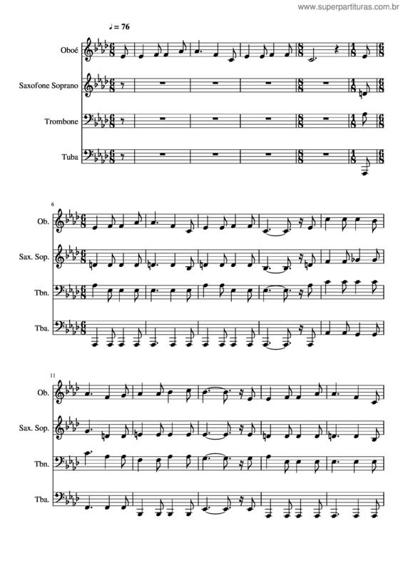 Partitura da música 117- Jesus Habita Em Meu Coração