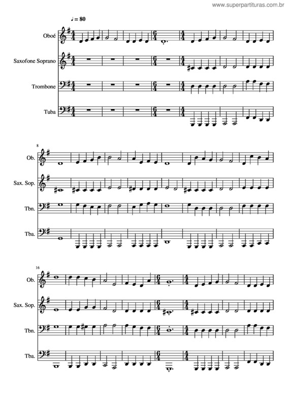 Partitura da música 131- Ó Senhor Glorioso, Deus Da Perfeição