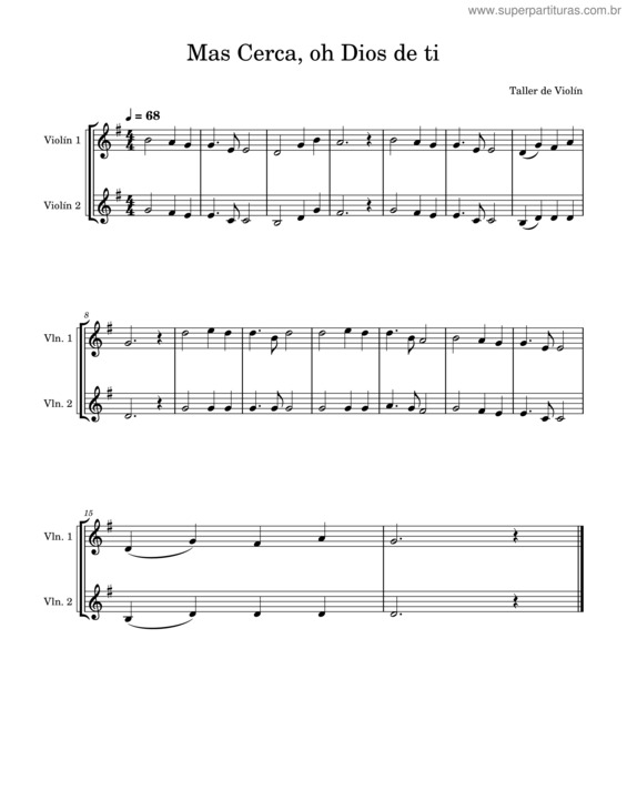 Partitura da música 19. Mas Cerca, Oh Dios De Ti