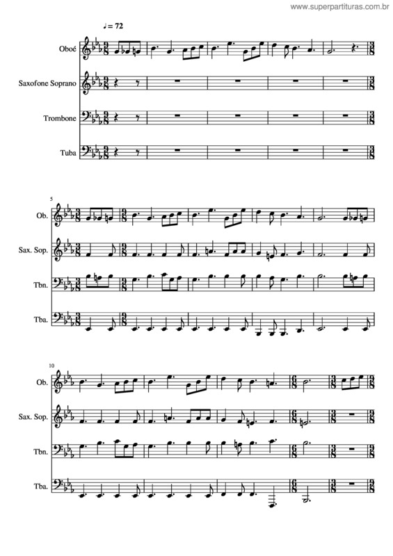 Partitura da música 193- Nada Jamais Me Faltará