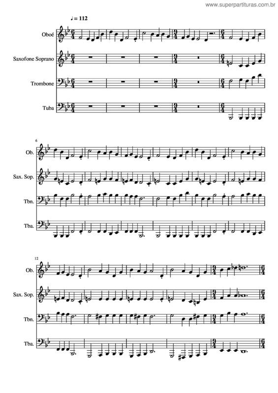 Partitura da música 196- Sem Deus Pai