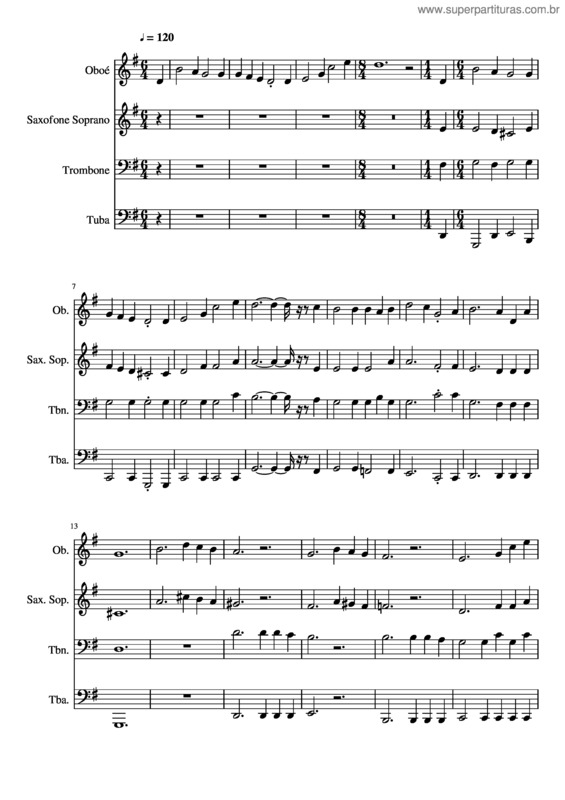 Partitura da música 199- Senhor Tu És A Minha Porção