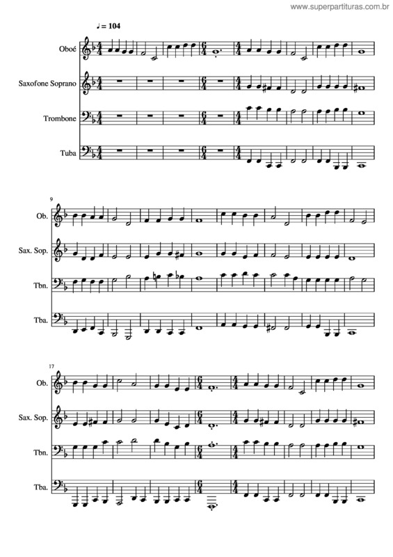 Partitura da música 235- Um Amor Imenso