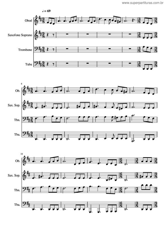 Partitura da música 248- Glória Aleluia Sinto Jesus