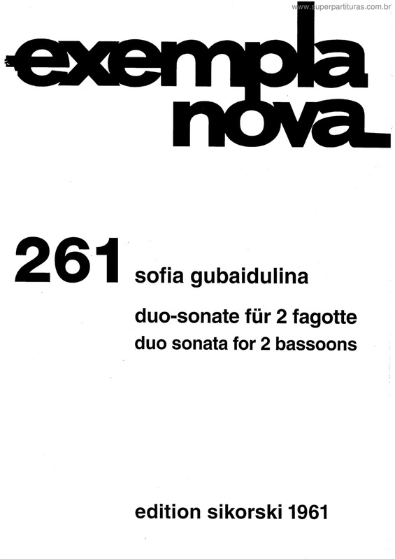 Partitura da música 261 Duo Para Fagote