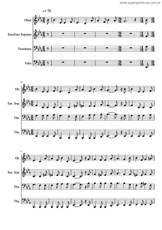 Partitura da música 280- De Deus A Armadura