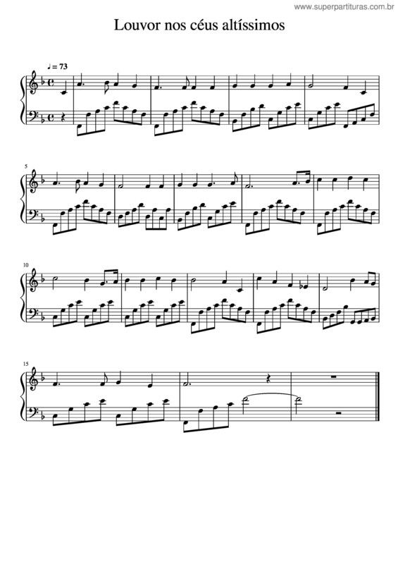 Partitura da música 284 Ccb