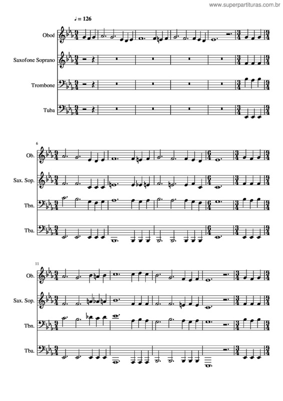 Partitura da música 293- Tu És Oleiro