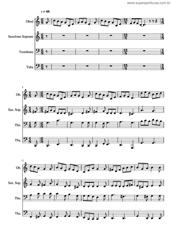 Partitura da música 313- Arrebatado Aos Céus