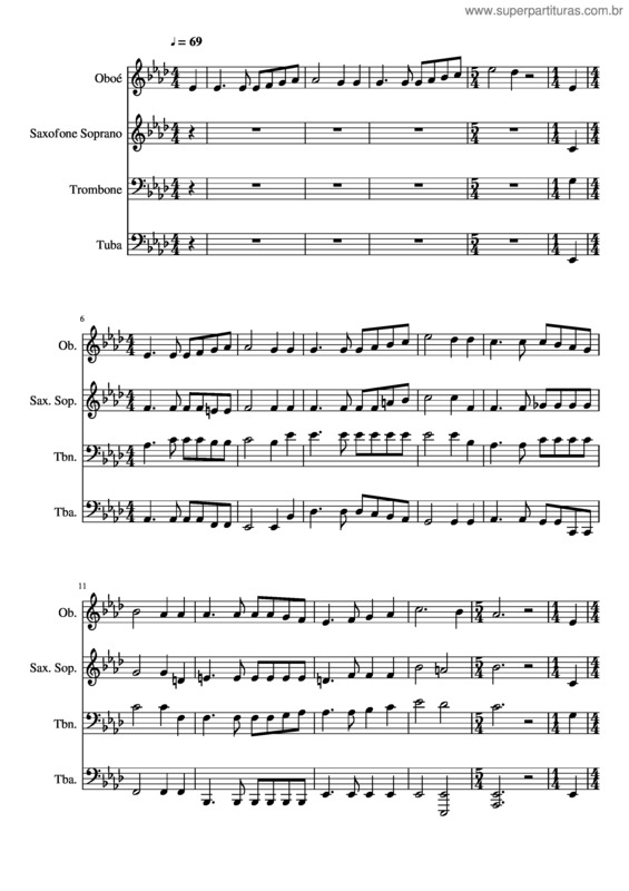 Partitura da música 321- Bendito Seja O Deus Vivente