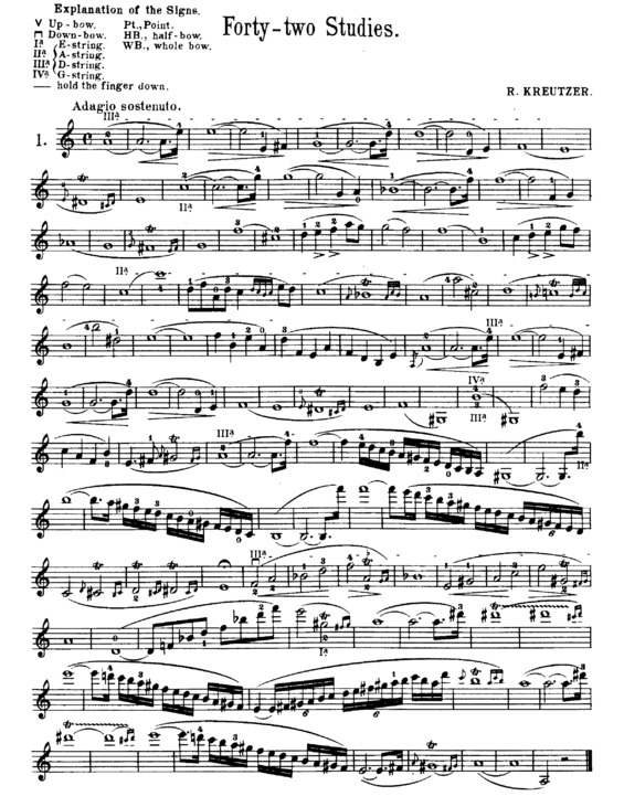 Partitura da música 42 Studies or Caprices