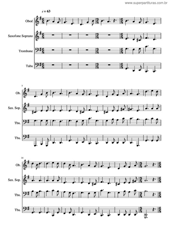 Partitura da música 454- Cidadão Dos Céus