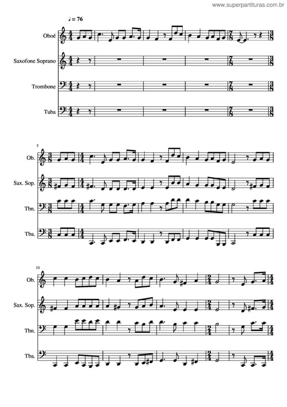 Partitura da música 471- Que Grande Bem É Andar Com Cristo