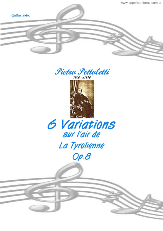 Partitura da música 6 Variations on a Tyrolienne theme