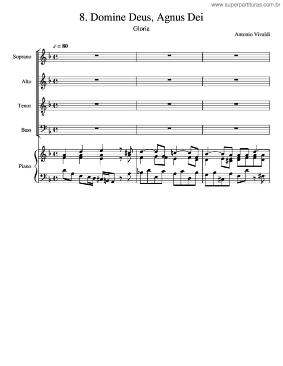 Partitura da música 8. Domine Deus, Agnus Dei