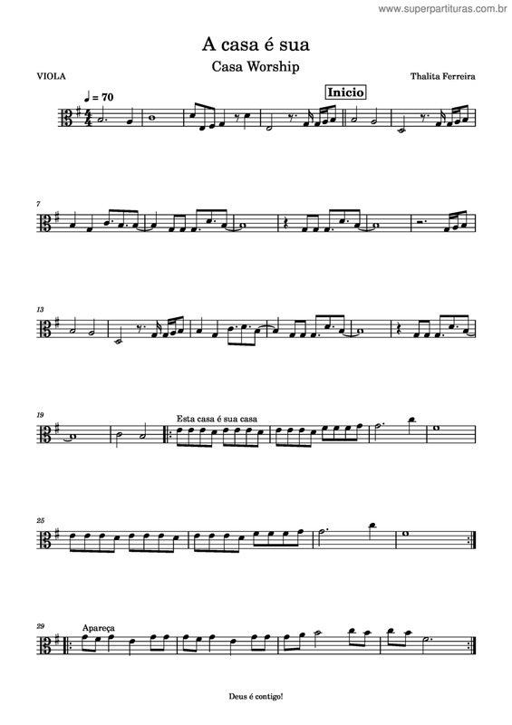 Partitura da música A Casa É Sua v.8