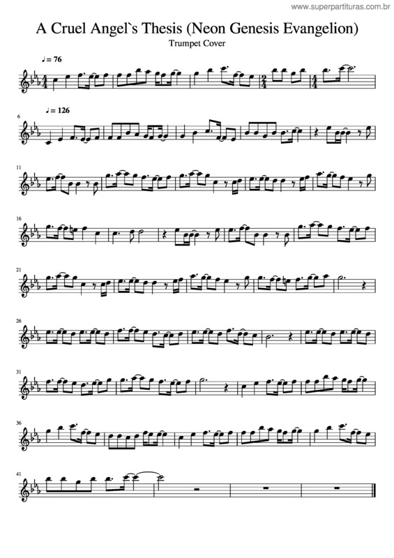 Partitura da música A Cruel Angel`S Thesis v.4