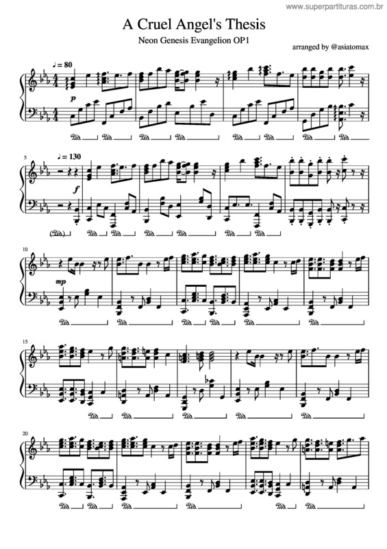 Partitura da música A Cruel Angel`S Thesis v.6