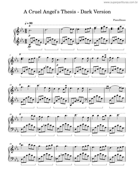 Partitura da música A Cruel Angel`S Thesis v.7