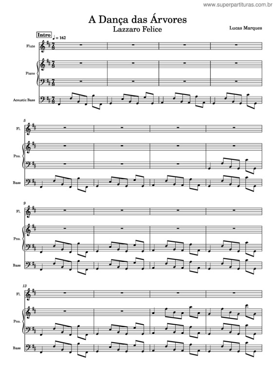 Partitura da música A Dança Das Árvores v.2