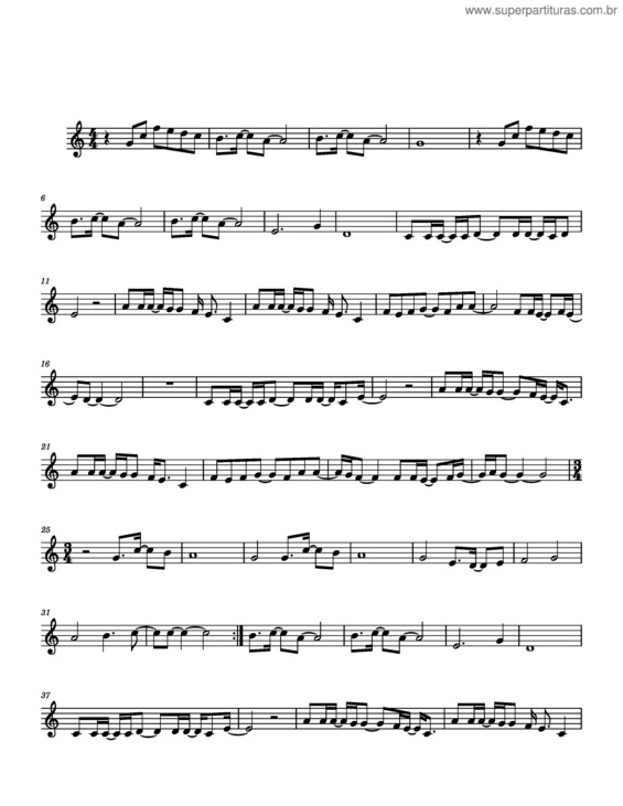 Partitura da música A Ele A Glória Nani Azevedo