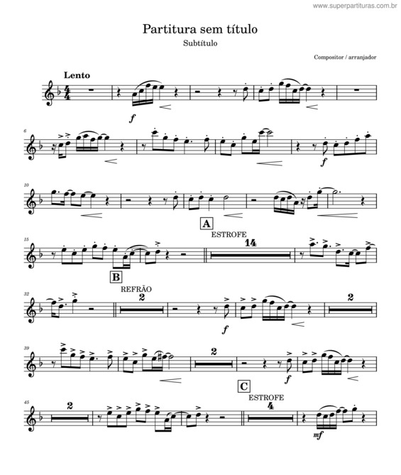 Partitura da música A Ele A Gloria v.30