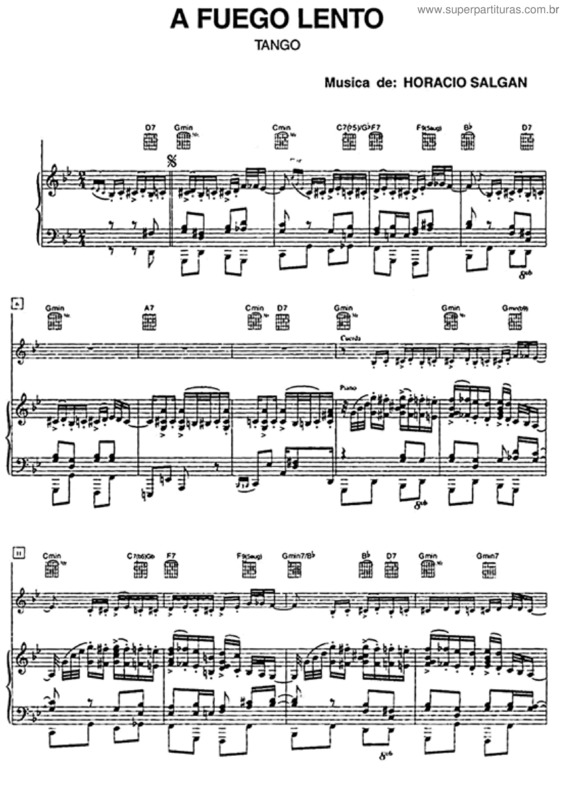 Partitura da música A Fuego Lento