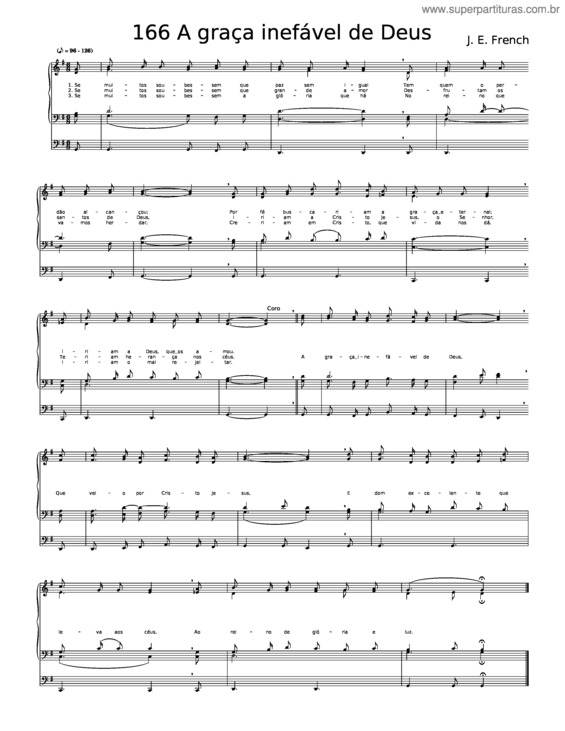 Partitura da música A Graça Inefável De Deus v.2