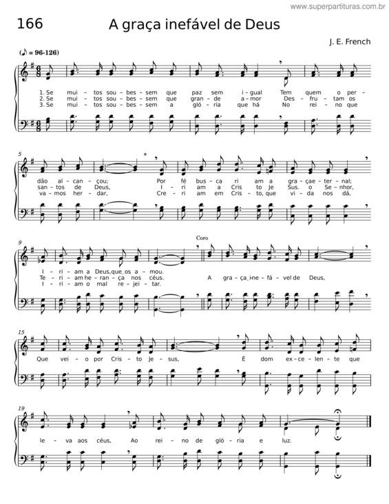 Partitura da música A Graça Inefável De Deus v.3