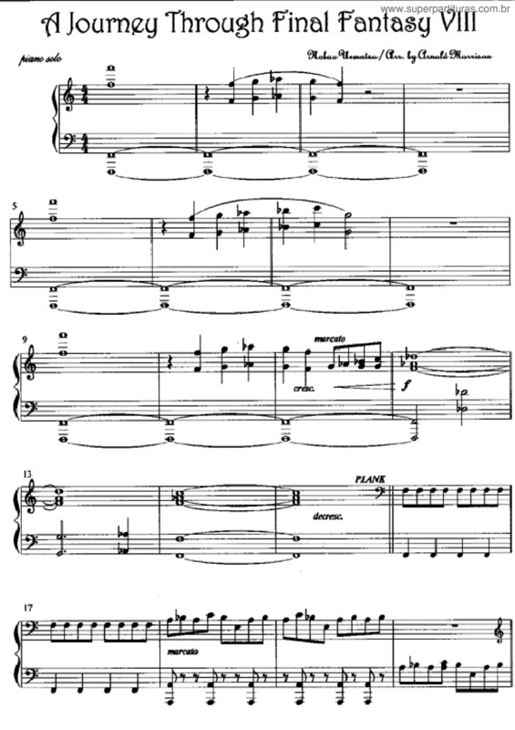 Partitura da música A Journey Through