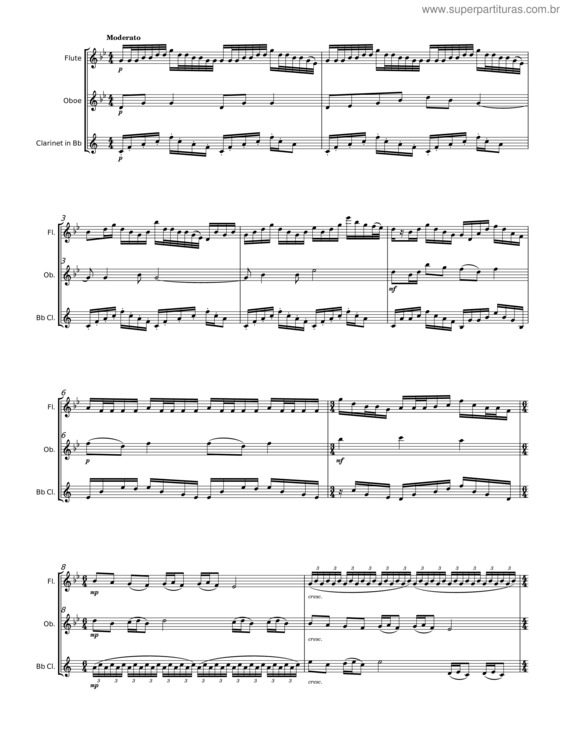 Partitura da música A Little Drama For Woodwind Trio v.2