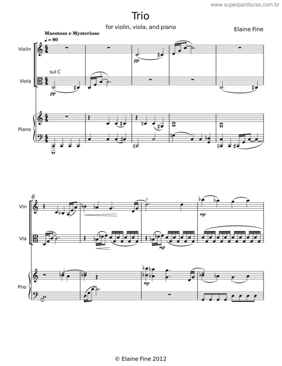 Partitura da música A Little Drama For Woodwind Trio v.6