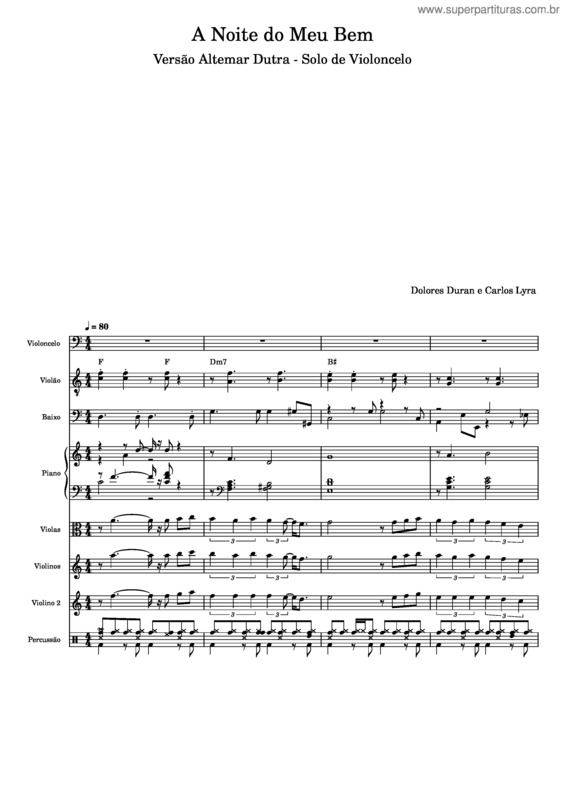 Partitura da música A Noite Do Meu Bem v.14