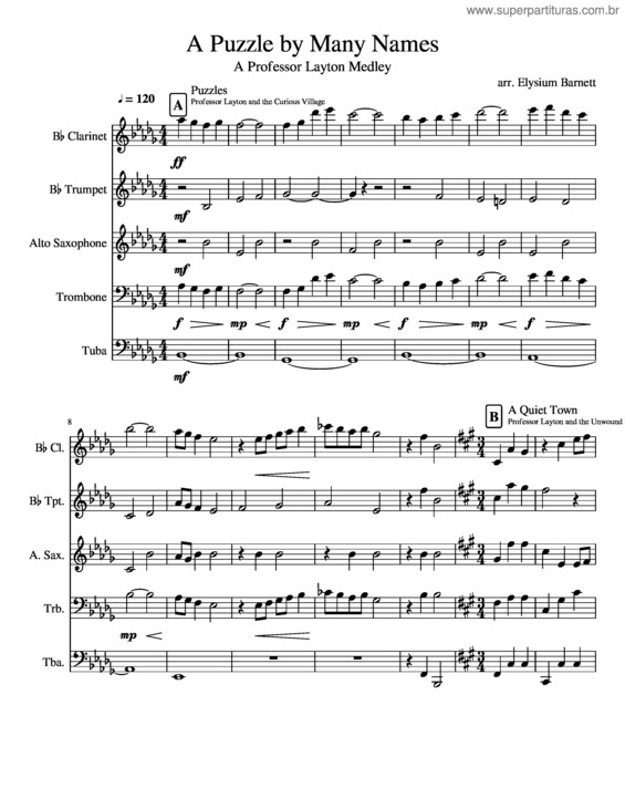 Partitura da música A Puzzle