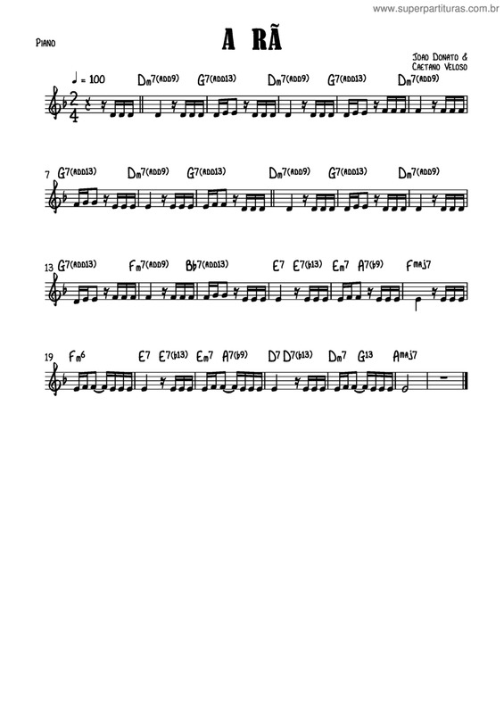 Partitura da música A Rã v.7