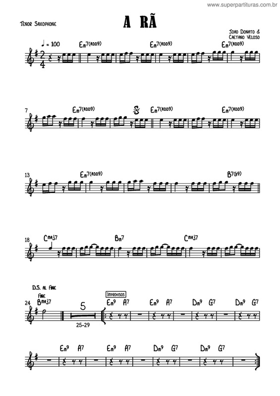 Partitura da música A Rã v.8