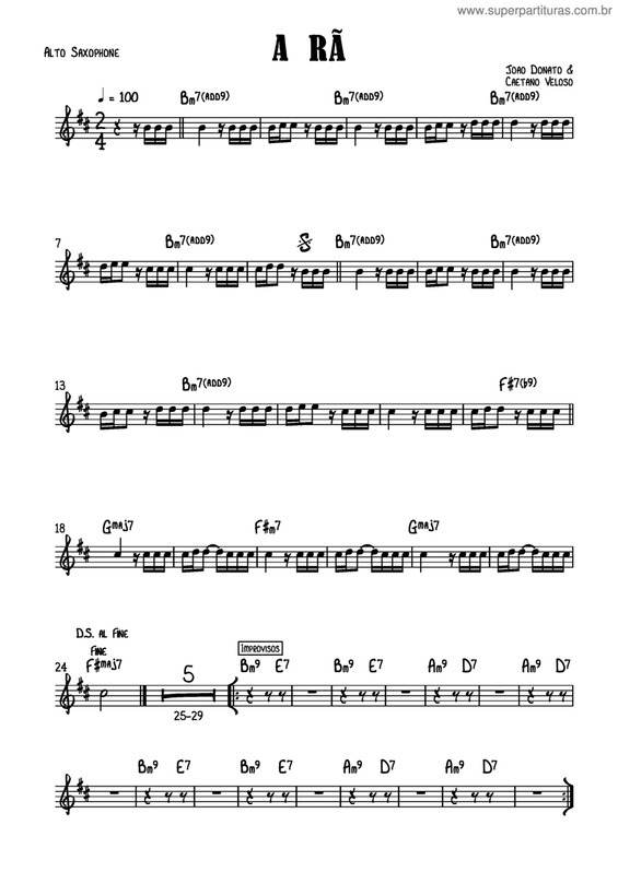 Partitura da música A Rã v.9