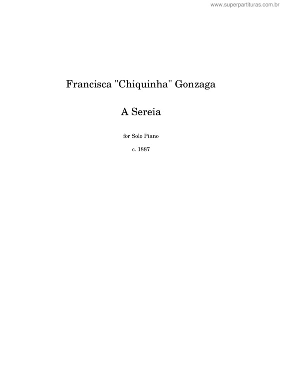 Partitura da música A Sereia v.6