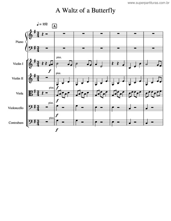 Partitura da música A Waltz Of A Butterfly