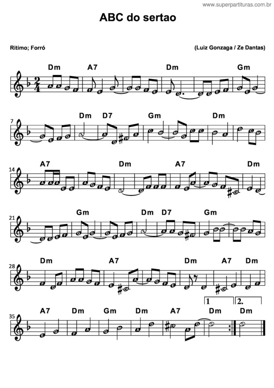 Partitura da música Abc Do Sertao v.5