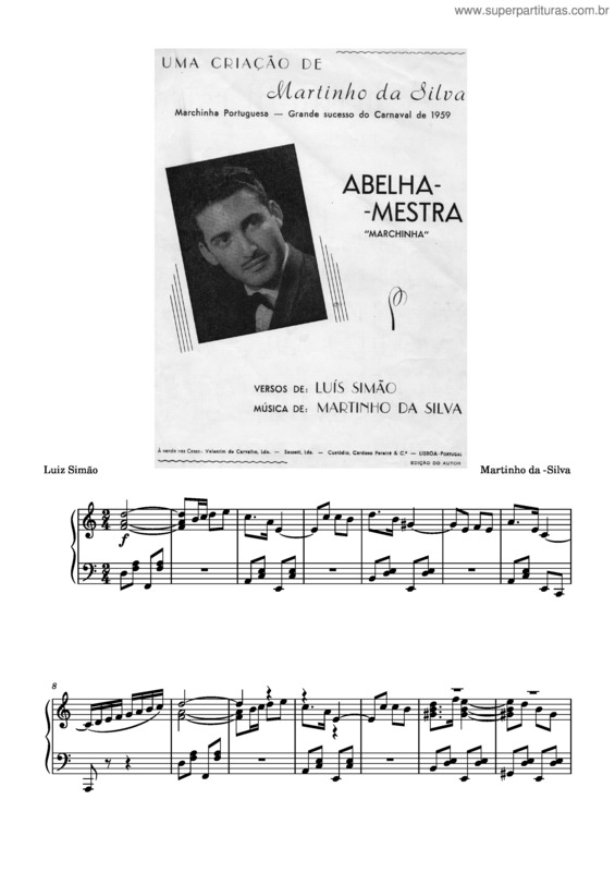 Partitura da música Abelha Mestra