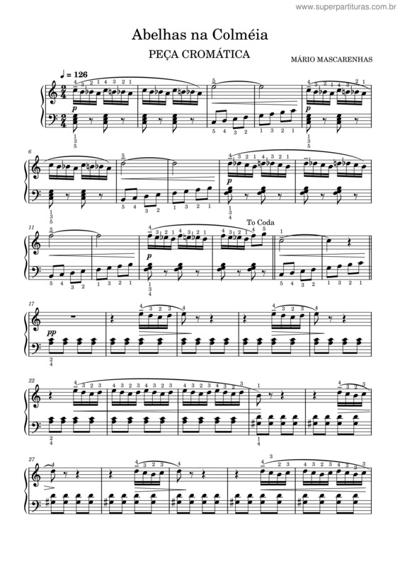 Partitura da música Abelhas Na Colméia