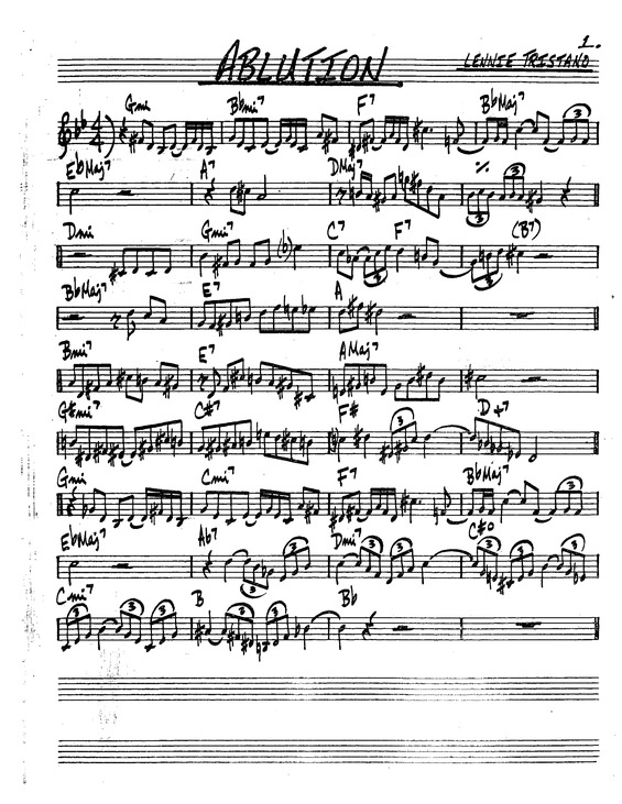 Partitura da música Ablution v.8